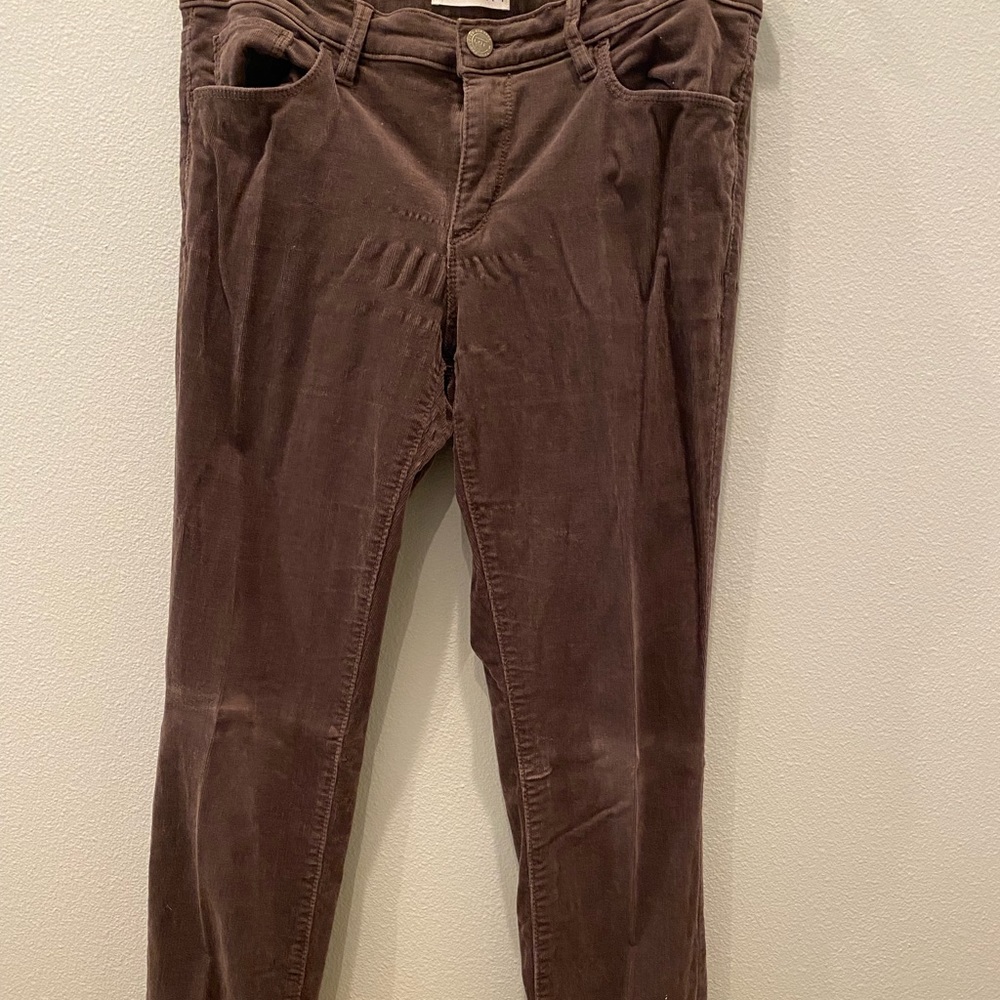 Loft. Brown corduroy skinny pants. Size 6